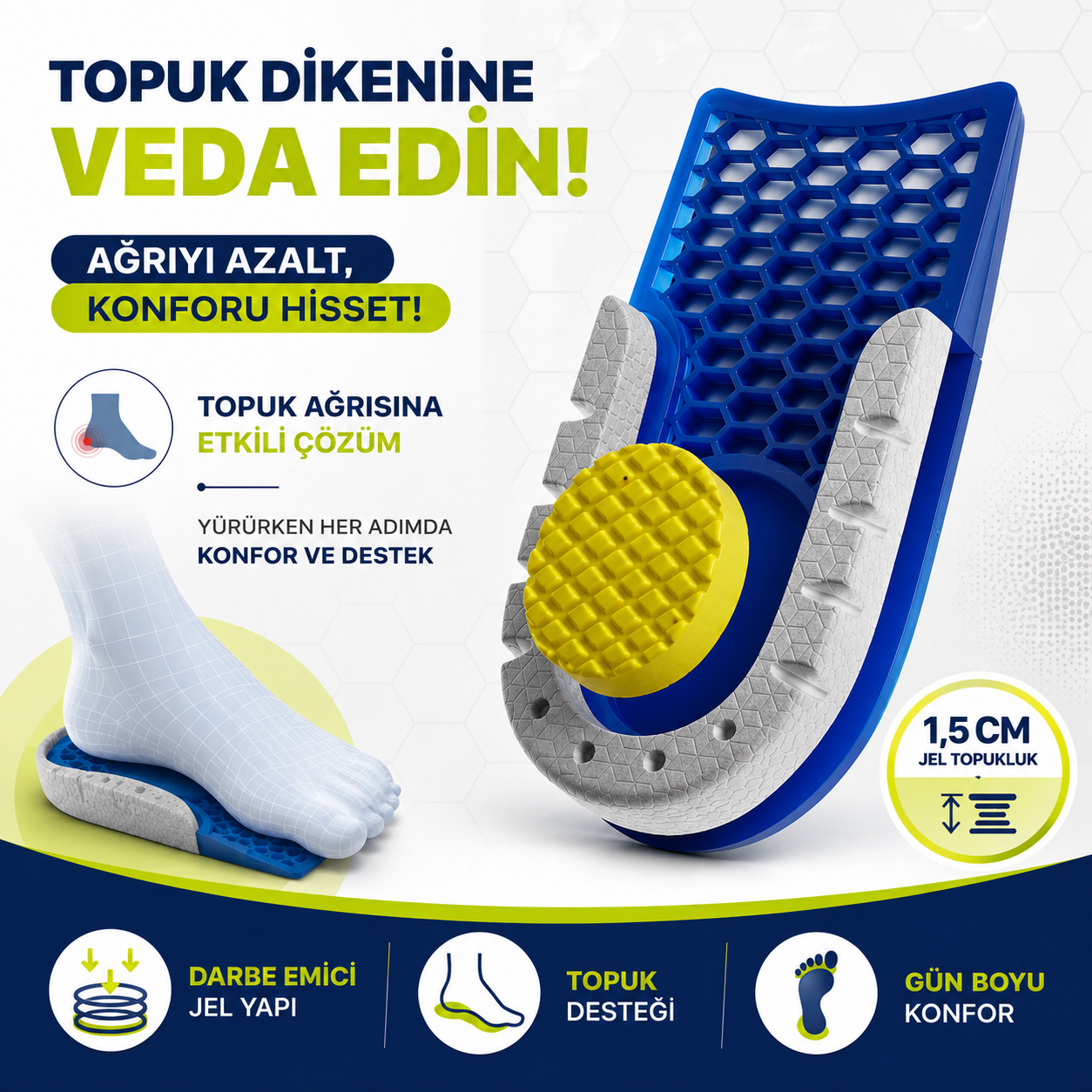 Comfort Max | Ortopedik Jel Silikon Tabanlık