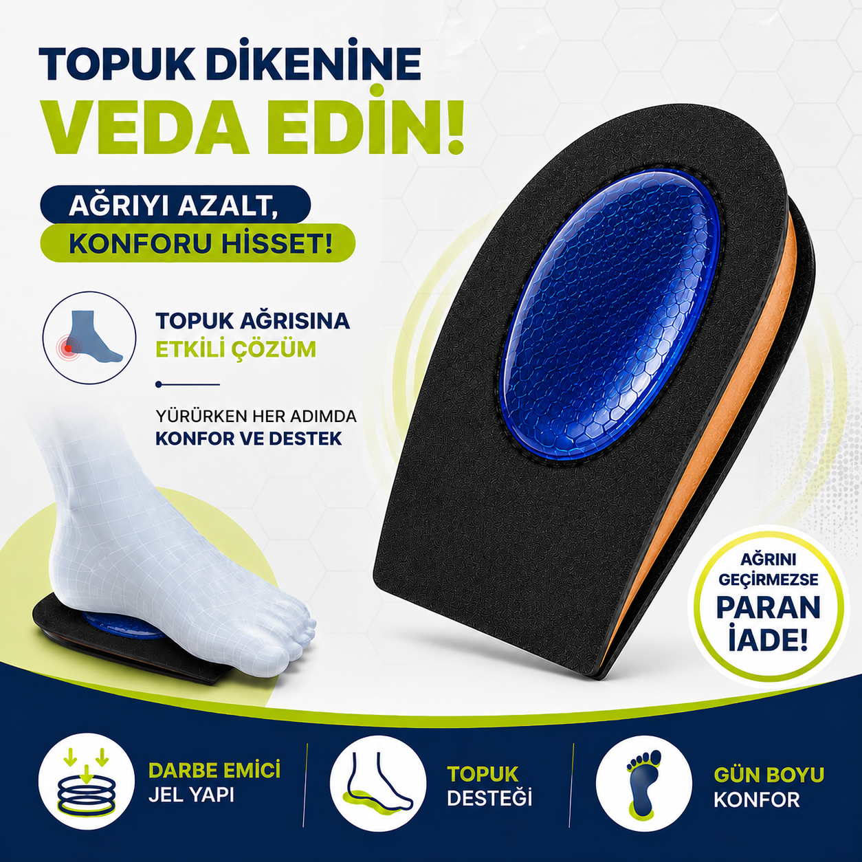 Comfort Max | Ortopedik Jel Silikon Tabanlık